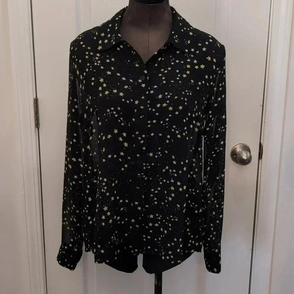 CAbi Tops - Cabi women's galaxy button down long sleeve blouse
